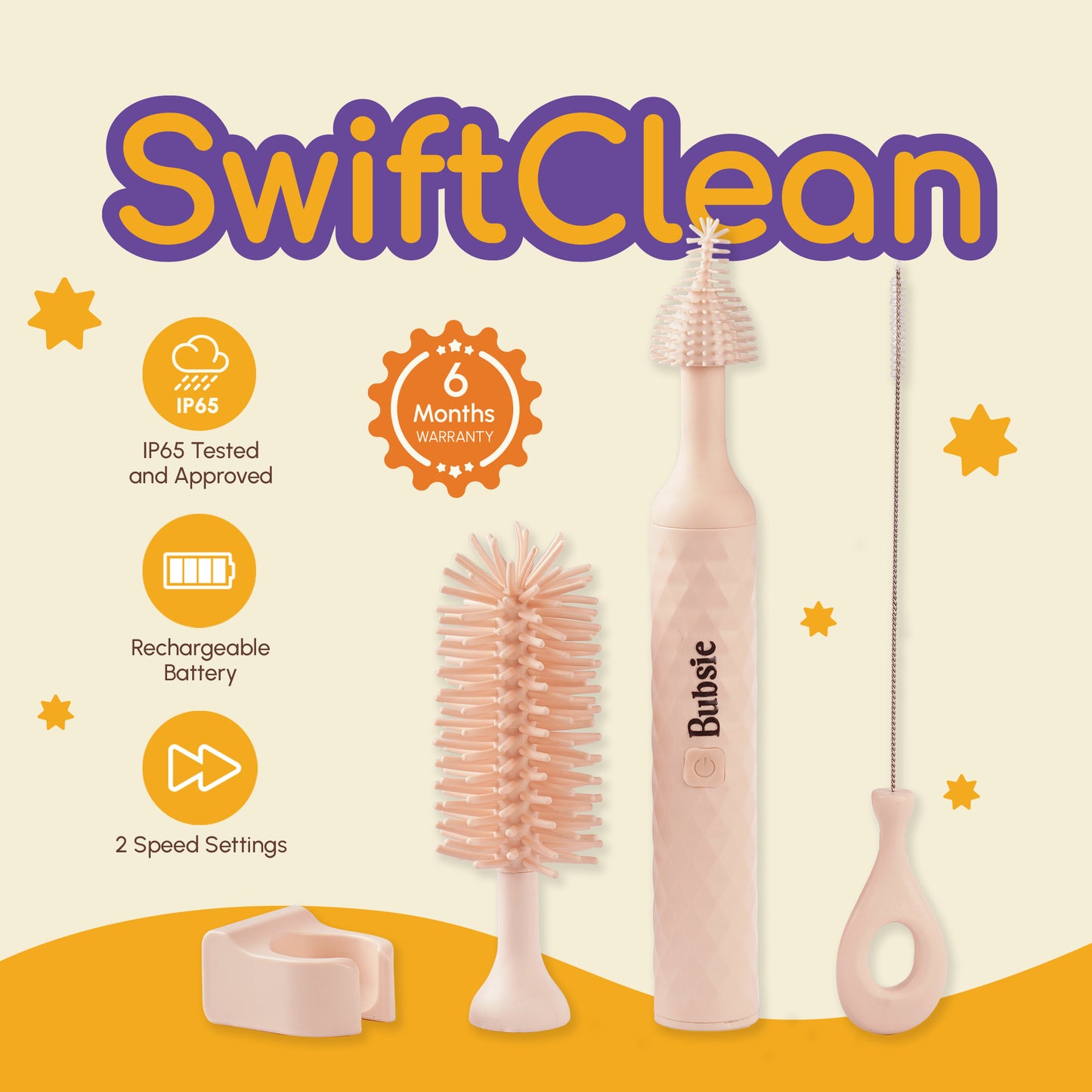 rechargeable bottle brush