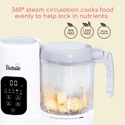 Lil Chef Pro 8-in-1 Baby Food Processor with Steamer, Blender & Self-Clean Function