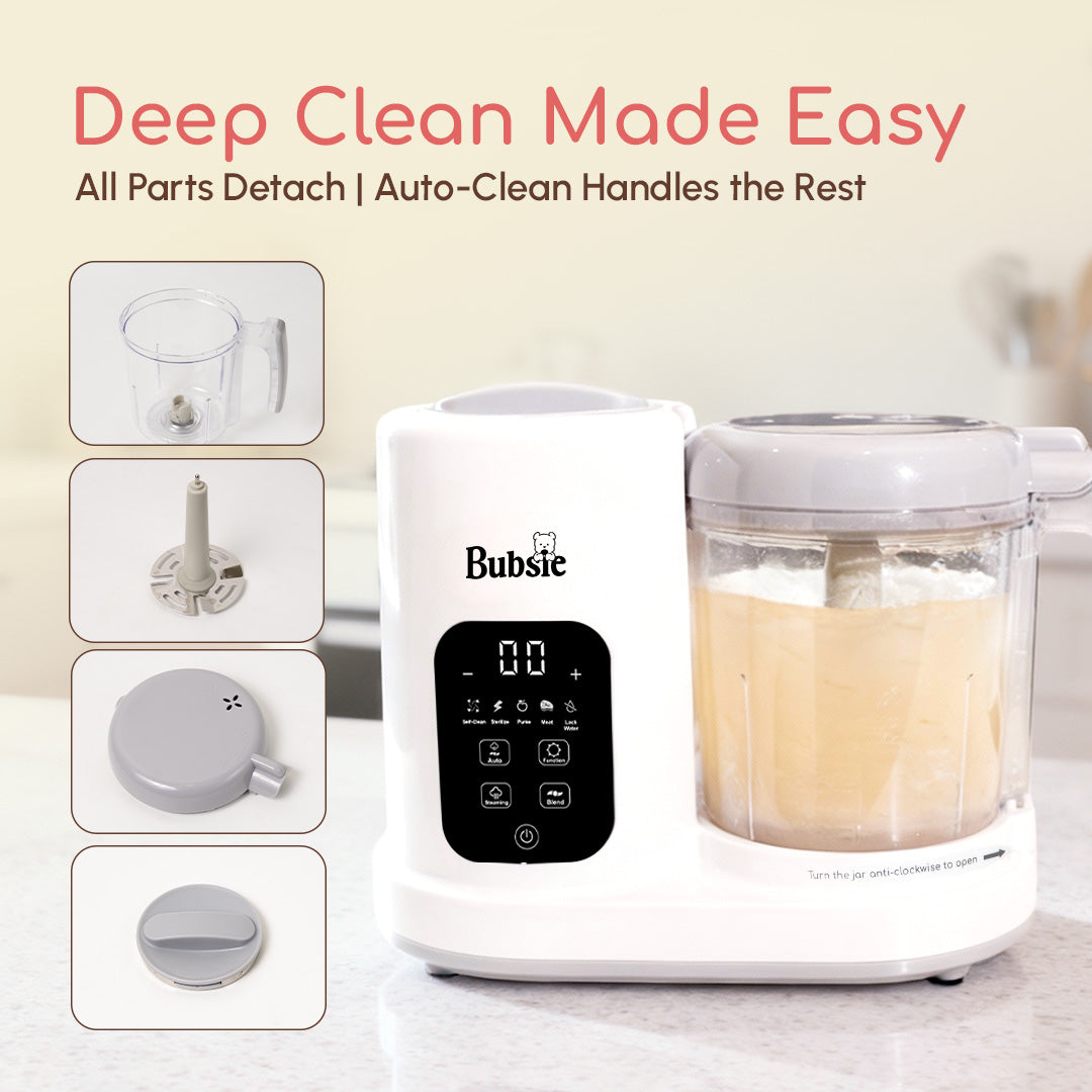 Lil Chef Pro 8-in-1 Baby Food Processor with Steamer, Blender & Self-Clean Function