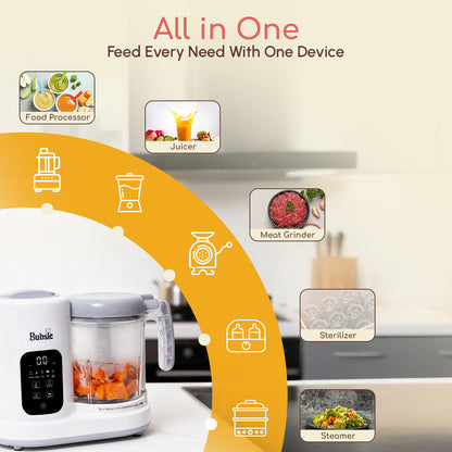 Lil Chef Pro 8-in-1 Baby Food Processor with Steamer, Blender & Self-Clean Function
