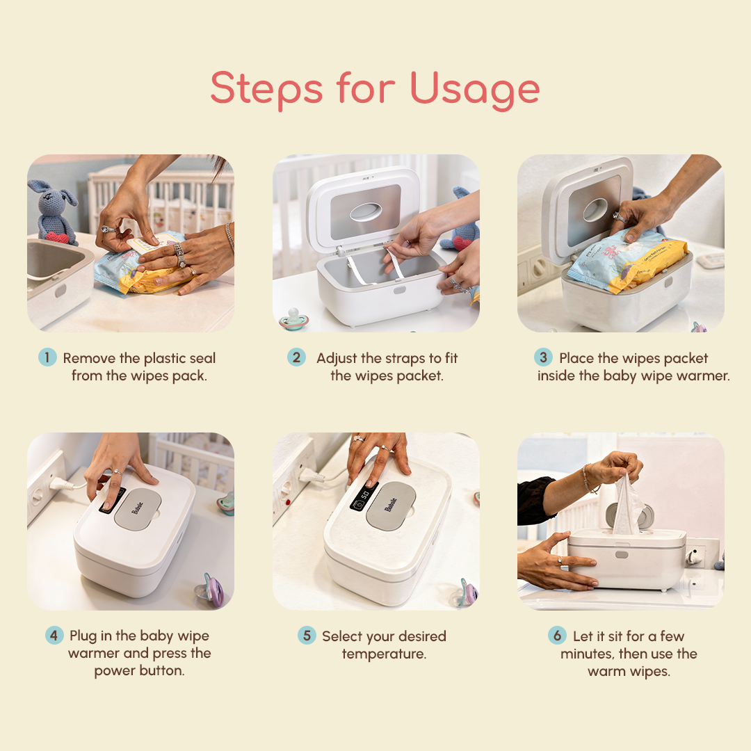 Warm baby wipes for comfortable diaper routine