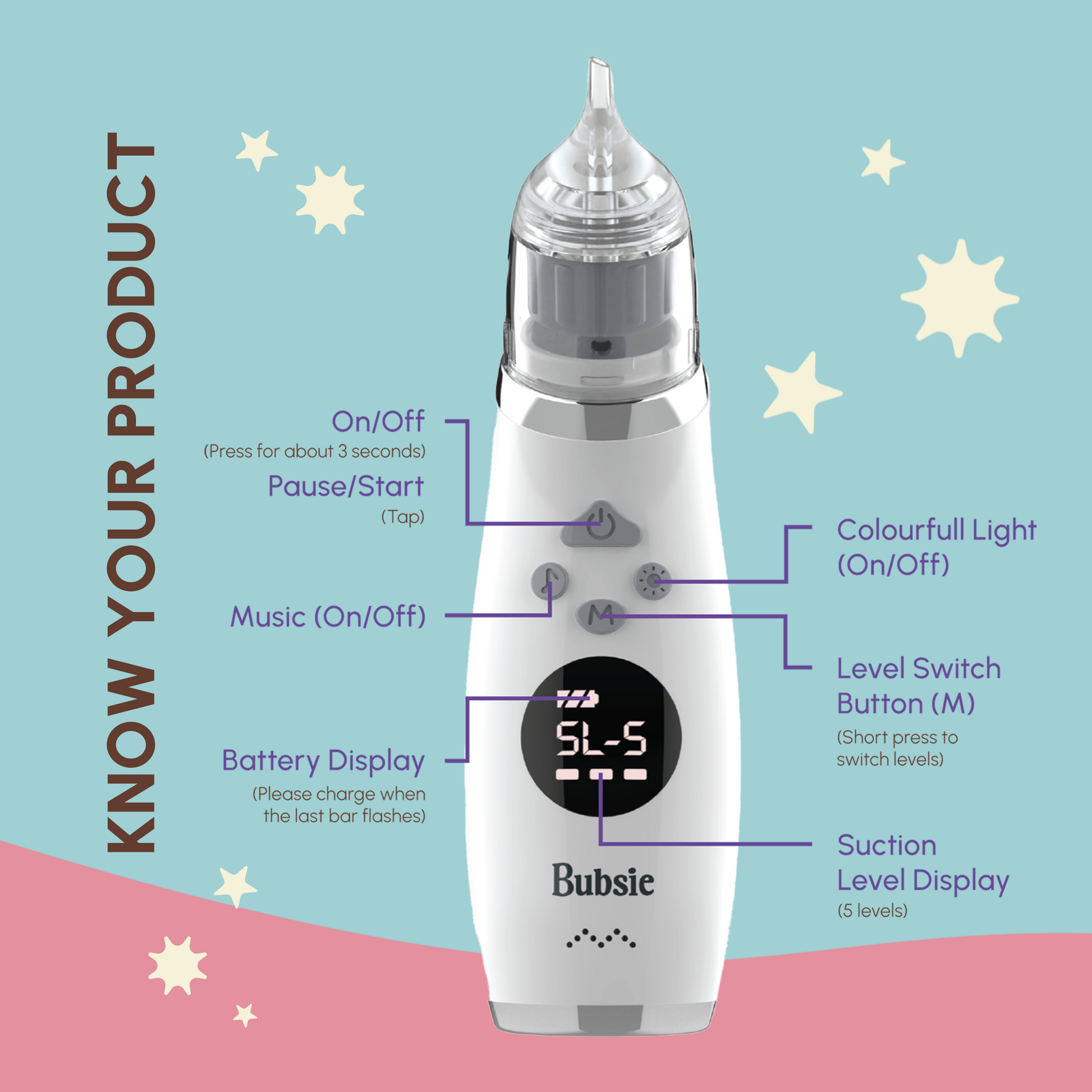 Bubsie nasal aspirator