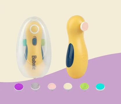 Safe Electric Baby Nail Trimmer Kit for Newborns with Light & 6 Filing Heads