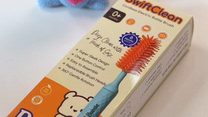 Electric Baby Bottle Cleaning Brush with 360° Power Cleaning & Waterproof Design